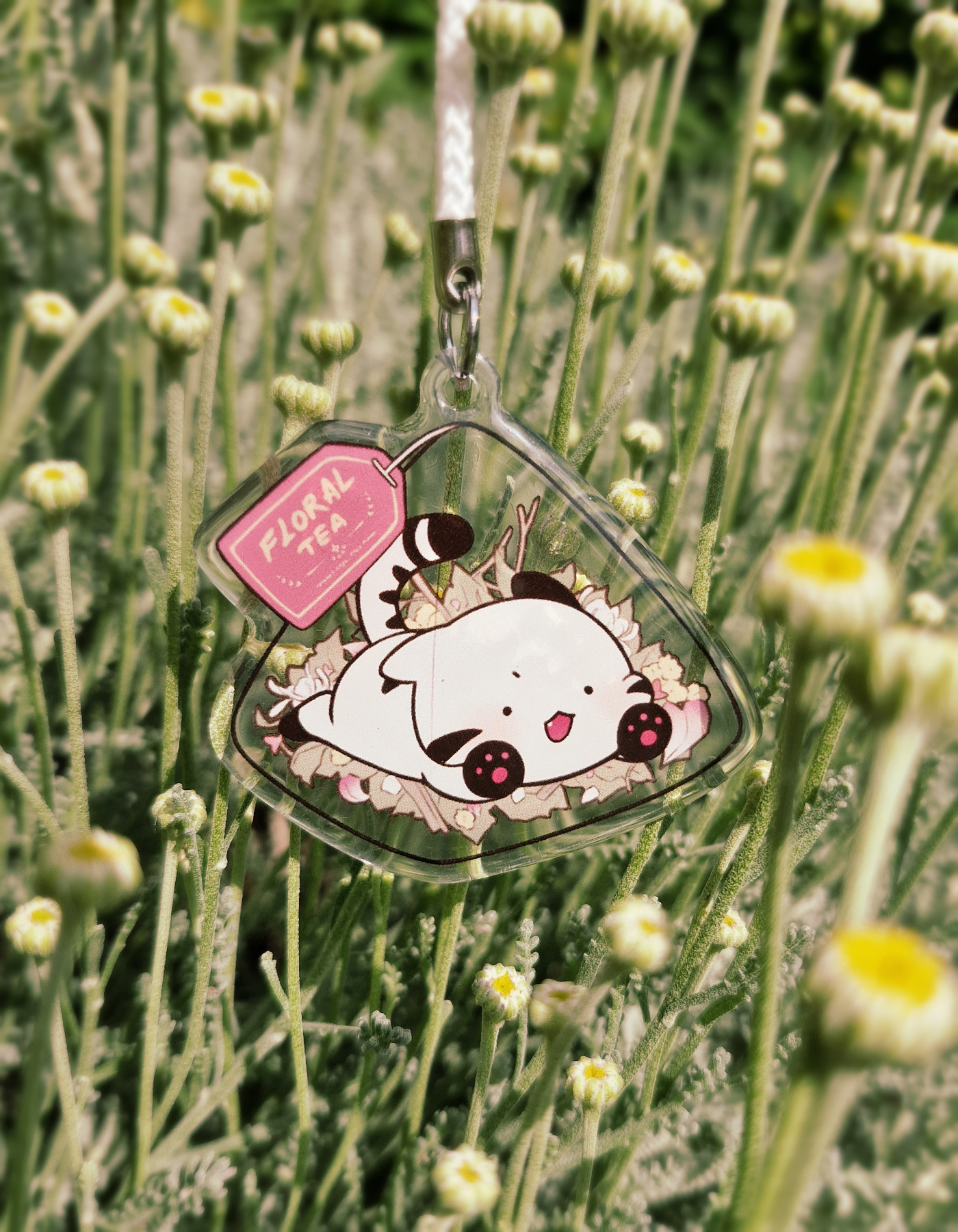 Floral Tiger Tea - Acrylic Charm