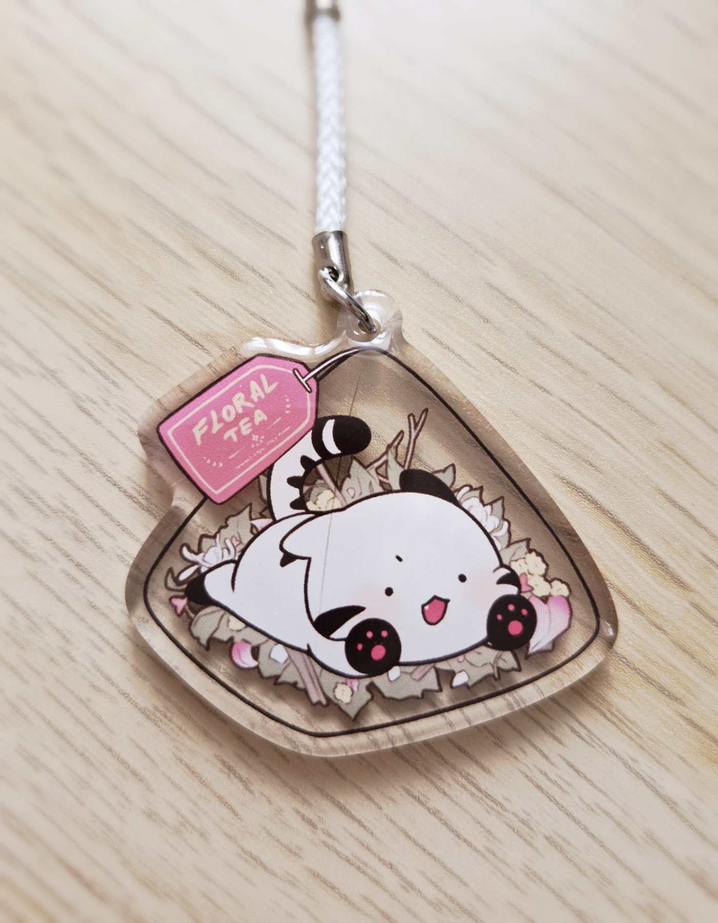 Floral Tiger Tea - Acrylic Charm