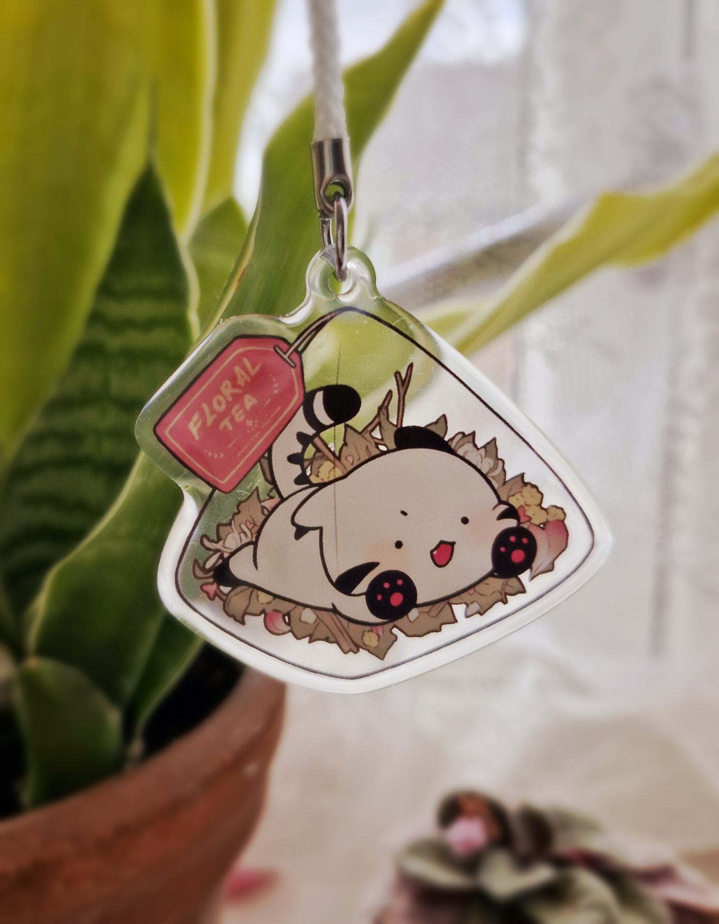 Floral Tiger Tea - Acrylic Charm